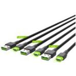 Green Cell Zestaw 3x GC Ray USB-C 0,3m, 1,2m, 2m Czarny
