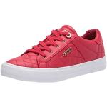 Czerwone Sneakersy sznurowane damskie - rodzaj noska: Okrągły sportowe marki Guess w rozmiarze 37,5 