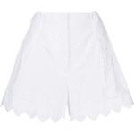 Białe Krótkie spodnie damskie z falbankami na lato marki Simone Rocha w rozmiarze S 