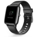 Czarne Smartwatche z funkcją powiadomień do fitnesu i siłowni sportowe prostokątne dotykowe z monitorem snu marki Hama Bluetooth 