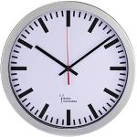 Srebrne Zegary ścienne okrągłe o średnicy 30 cm w stylu minimal z tworzywa sztucznego marki Hama 