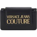 Czarne Torebki na ramię damskie dżinsowe marki VERSACE Jeans Couture 