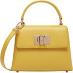 Żółte Małe torebki damskie z odpinanym paskiem eleganckie marki FURLA 1927 
