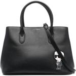 Czarne Shopper bags damskie w nowoczesnym stylu marki Karl Lagerfeld 