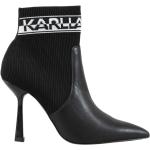 Czarne Botki na obcasie w stylu casual marki Karl Lagerfeld w rozmiarze 40 