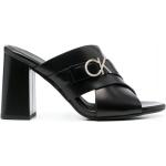 Czarne Sandały na obcasie damskie eleganckie na lato marki Calvin Klein w rozmiarze 40 