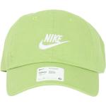 Zielone Czapki męskie eleganckie bawełniane marki Nike Heritage w rozmiarze uniwersalnym 