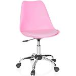 Różowe Krzesła biurowe w nowoczesnym stylu z tworzywa sztucznego marki hjh office 