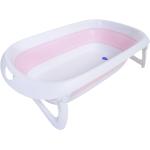 Homcom® wanienka dla niemowląt ergonomiczna antypoślizgowa składana tworzywo różowa 80 x 48 x 21 cm