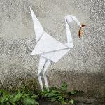 Homemania Inspirujące Autorzy Banksy Origami-Dekor