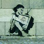 Homemania Inspirujące tablice autorskie Banksy TV-