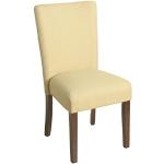 Żółte Krzesła do jadalni tapicerowane z motywem wiśni w stylu minimal z orzecha włoskiego 