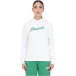 Białe Bluzy z kieszeniami damskie w stylu casual na wiosnę marki Puma w rozmiarze L 