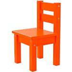 Pomarańczowe Krzesła kuchenne  drewniane marki Hoppekids 