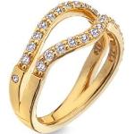 Złote pierścionki przezroczyste marki HOT DIAMONDS w rozmiarze 15 