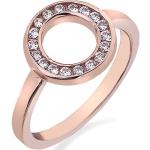 Różowe Złote pierścionki przezroczyste marki HOT DIAMONDS w rozmiarze 11 