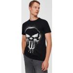 Czarne Koszulki z nadrukiem męskie z motywem czaszek z krótkimi rękawami z motywem marki House w rozmiarze XL The Punisher 