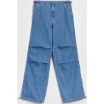 Przecenione Granatowe Szerokie jeansy damskie dżinsowe marki House w rozmiarze XL 