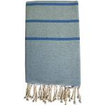 Niebieskie Ręczniki plażowe bawełniane w rozmiarze 100x200 cm - Zrównoważony rozwój 