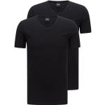 Czarne Koszulki męskie z krótkimi rękawami marki HUGO BOSS BOSS w rozmiarze L 