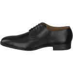 Czarne Buty sznurowane męskie gładkie eleganckie z gładkiej skóry marki HUGO BOSS BOSS w rozmiarze 41 