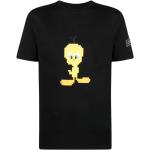 Czarne Koszulki męskie z krótkimi rękawami bawełniane z okrągłym dekoltem marki Iceberg w rozmiarze L Looney Tunes 