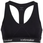 Czarne Biustonosze damskie z motywem napojów marki Icebreaker w rozmiarze XS 