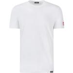 Białe Podkoszulki męskie z krótkimi rękawami bawełniane marki D'squared2 w rozmiarze S 