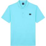 Niebieskie Koszulki polo męskie z krótkimi rękawami marki PAUL & SHARK w rozmiarze M 