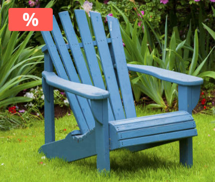 niebieskie krzesło ogrodowe