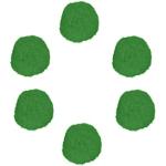 Zielone Obuwie domowe & Pantofle & Kapcie z pomponami 