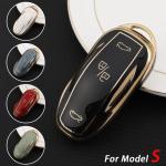 Inteligentna obudowa kluczyka samochodowego TPU Shell Fob dla Tesla Model 3 Model Y Model S Model X Klucz Shell Torba Uchwyt Protector Akcesoria