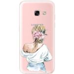 Etui na Samsunga Galaxy A3 2017 dla dziewczynek miękkie z motywem kwiatów 