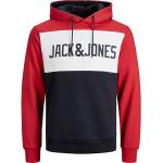 Czerwone Bluzy z kapturem męskie marki Jack & Jones w rozmiarze XXL 