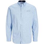 Niebieskie Koszule męskie marki Jack & Jones w rozmiarze XXL 