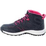 Różowe Buty trekkingowe wysokie dla dzieci nieprzemakalne sportowe marki Jack Wolfskin Texapore w rozmiarze 26 