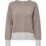 Brązowe Swetry oversize damskie marki Jacqueline de Yong w rozmiarze S 