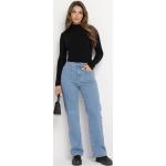 Przecenione Błękitne Jeansy z wysokim stanem damskie w rozmiarze XL 