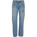 Błękitne Proste jeansy męskie dżinsowe marki LEVI´S 501 