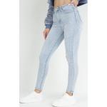 Przecenione Błękitne Jeansy rurki damskie Skinny fit w rozmiarze XL 