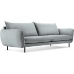 Jasnoszara aksamitna sofa Cosmopolitan Design Vienna, 200 cm