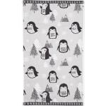 Jasnoszare Ręczniki z motywem pingwinów marki Catherine Lansfield w rozmiarze 50x85 cm 