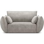 Przecenione Jasnoszare Fotele tapicerowane w paski sztruksowe marki mazzini sofas 