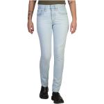 Niebieskie Jeansy rurki damskie do prania w pralce Skinny fit dżinsowe marki LEVI´S 