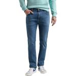 Niebieskie Szerokie jeansy męskie rurki dżinsowe marki LEE Rider 