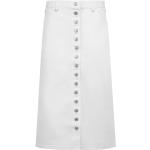Białe Spódnice z guzikami damskie do prania w pralce eleganckie dżinsowe marki Courreges w rozmiarze M 