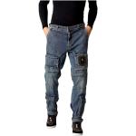 Niebieskie Elastyczne jeansy męskie do prania w pralce dżinsowe marki AERONAUTICA MILITARE w rozmiarze XL 