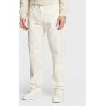 Przecenione Białe Proste jeansy męskie dżinsowe marki Calvin Klein Jeans 