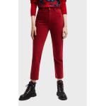 Przecenione Czerwone Proste jeansy damskie marki Desigual w rozmiarze M 