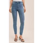 Przecenione Niebieskie Jeansy rurki damskie Skinny fit marki Mango w rozmiarze XXS 
